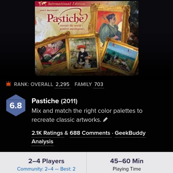 Pastiche Boardgame - Picture 5 of 6